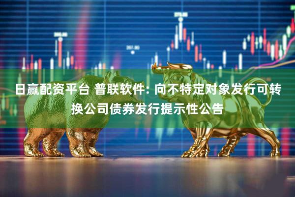 日赢配资平台 普联软件: 向不特定对象发行可转换公司债券发行提示性公告